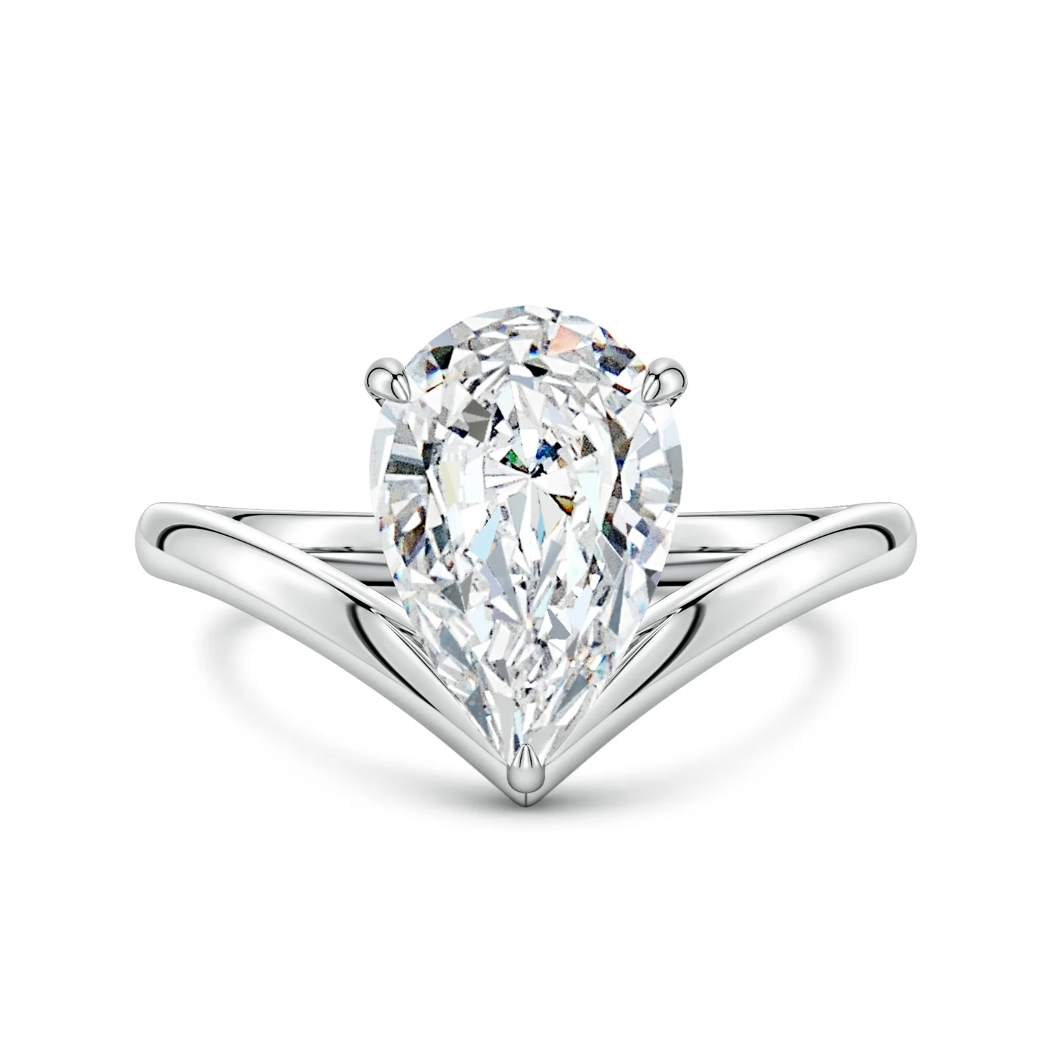 12x8mm fgvs lab grown diamond white gold ring